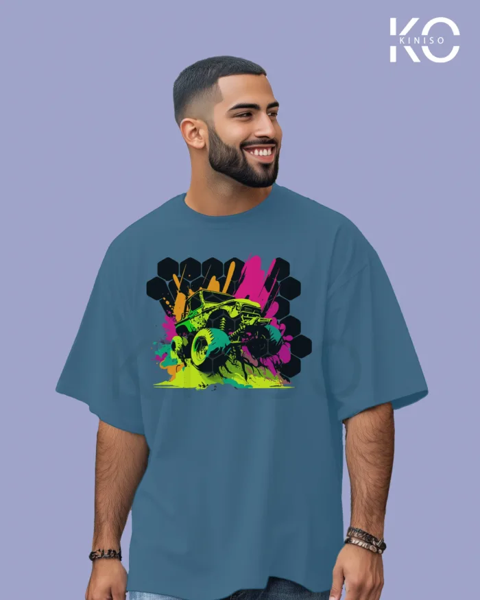 Car themed printed t-shirts with monster car design for men - Image 7
